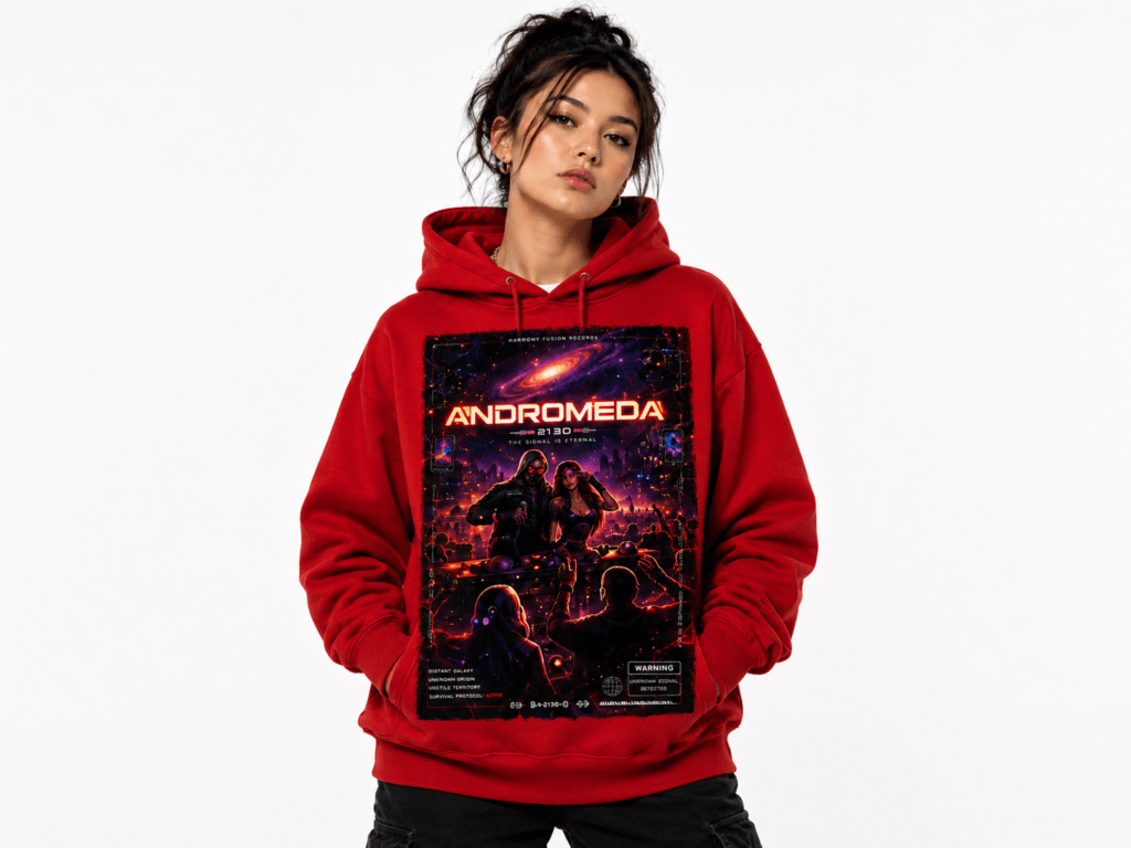 Female wearing Hoodie